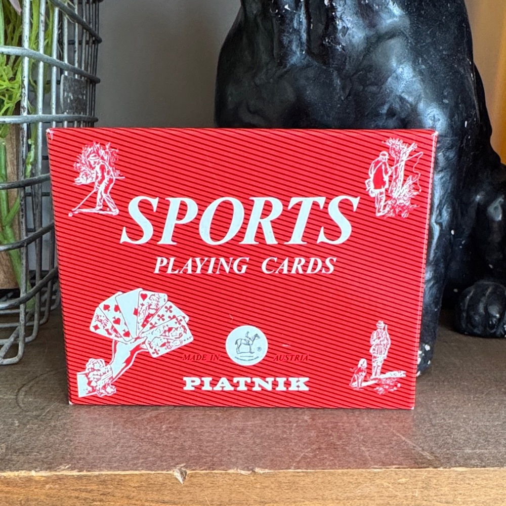piatnik Red Sports Playing Cards Gift Set New